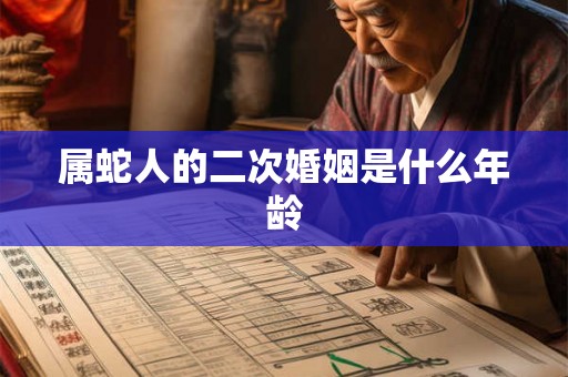 属蛇人的二次婚姻是什么年龄