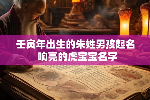 壬寅年出生的朱姓男孩起名  响亮的虎宝宝名字