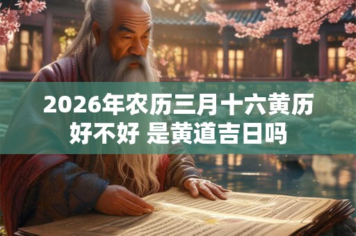 2026年农历三月十六黄历好不好 是黄道吉日吗 2026年农历三月十六黄历好不好 是黄道吉日吗