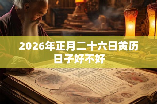 2026年正月二十六日黄历日子好不好