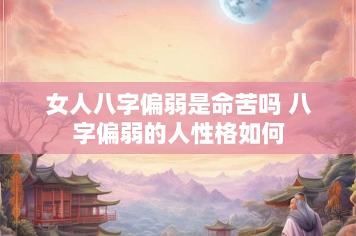 女人八字偏弱是命苦吗 八字偏弱的人性格如何