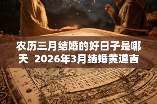 农历三月结婚的好日子是哪天  2026年3月结婚黄道吉日