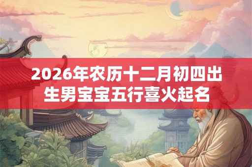 2026年农历十二月初四出生男宝宝五行喜火起名