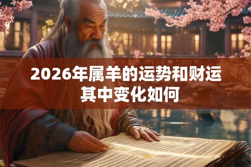 2026年属羊的运势和财运  其中变化如何