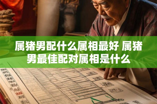 属猪男配什么属相最好 属猪男最佳配对属相是什么