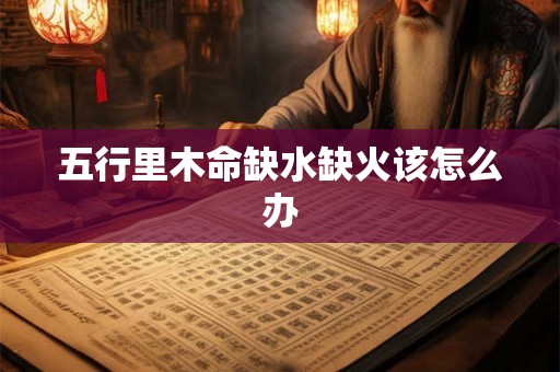 五行里木命缺水缺火该怎么办
