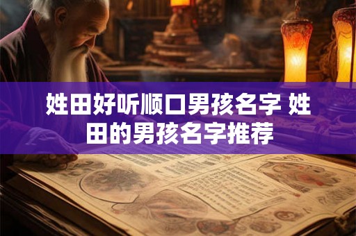 姓田好听顺口男孩名字 姓田的男孩名字推荐 姓田好听顺口男孩名字 姓田的男孩名字推荐