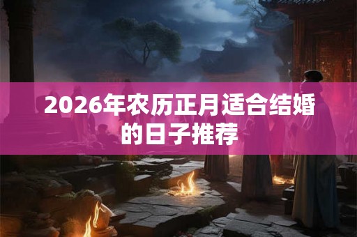 2026年农历正月适合结婚的日子推荐