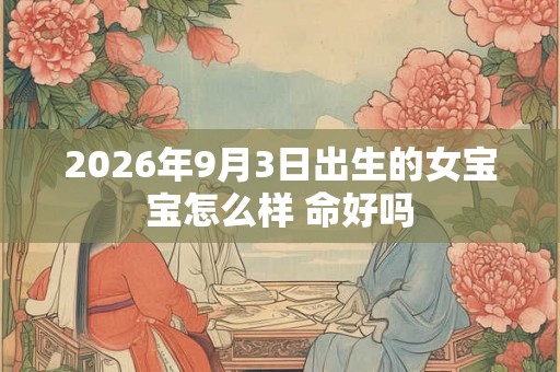 2026年9月3日出生的女宝宝怎么样 命好吗