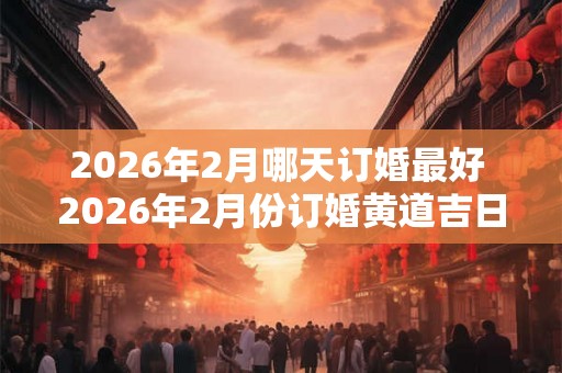 2026年2月哪天订婚最好 2026年2月份订婚黄道吉日