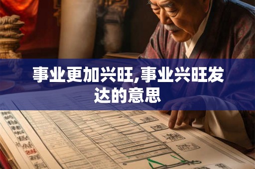 事业更加兴旺,事业兴旺发达的意思