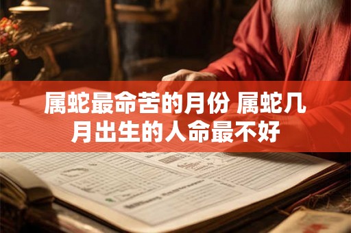 属蛇最命苦的月份 属蛇几月出生的人命最不好