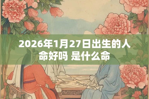 2026年1月27日出生的人命好吗 是什么命