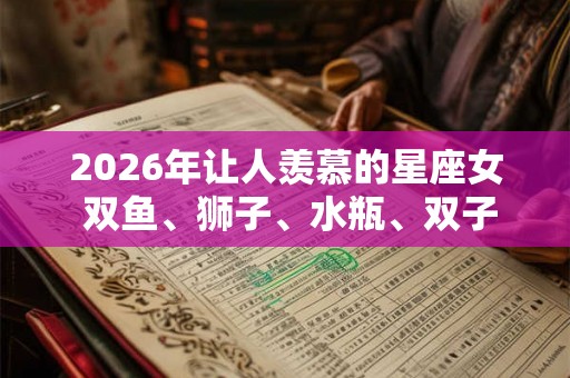 2026年让人羡慕的星座女 双鱼、狮子、水瓶、双子