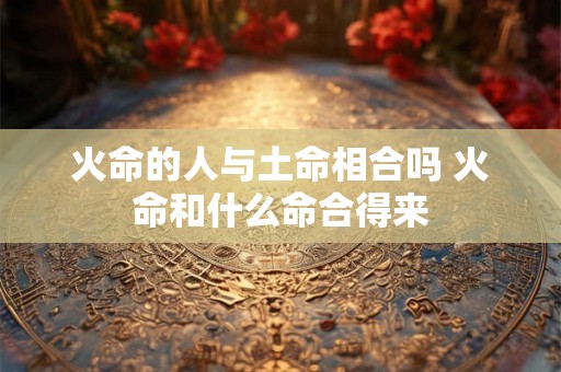 火命的人与土命相合吗 火命和什么命合得来