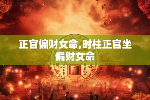 正官偏财女命,时柱正官坐偏财女命