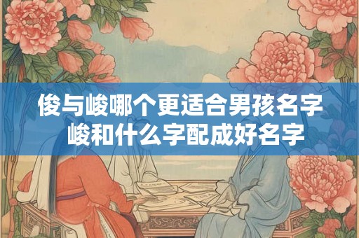 俊与峻哪个更适合男孩名字  峻和什么字配成好名字