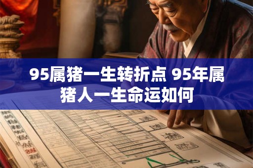 95属猪一生转折点 95年属猪人一生命运如何