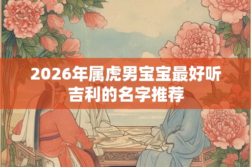 2026年属虎男宝宝最好听吉利的名字推荐