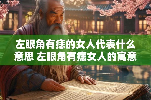 左眼角有痣的女人代表什么意思 左眼角有痣女人的寓意