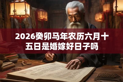 2026癸卯马年农历六月十五日是婚嫁好日子吗 2026癸卯马年农历六月十五日是婚嫁好日子吗