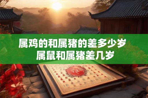 属鸡的和属猪的差多少岁  属鼠和属猪差几岁