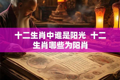十二生肖中谁是阳光  十二生肖哪些为阳肖