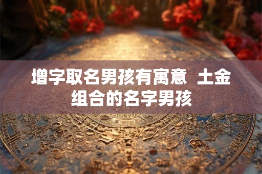 增字取名男孩有寓意  土金组合的名字男孩