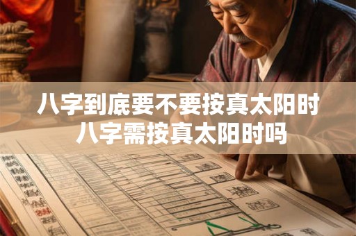 八字到底要不要按真太阳时 八字需按真太阳时吗