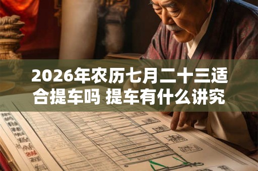 2026年农历七月二十三适合提车吗 提车有什么讲究 2026年农历七月二十三适合提车吗 提车有什么讲究