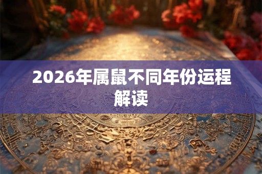 2026年属鼠不同年份运程解读