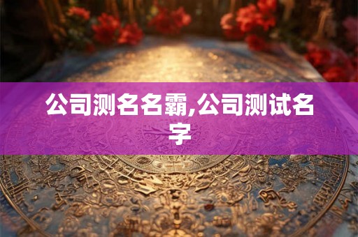 公司测名名霸,公司测试名字