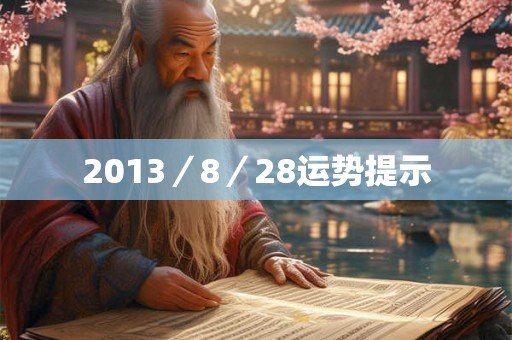 2013／8／28运势提示