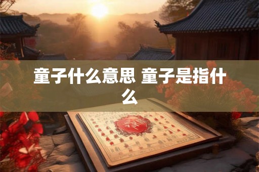 童子什么意思 童子是指什么