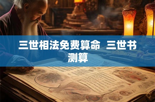 三世相法免费算命  三世书测算