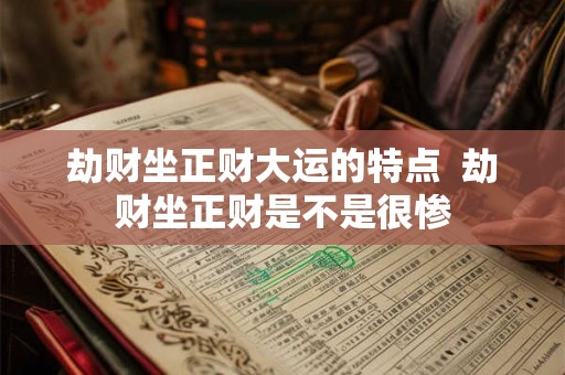 劫财坐正财大运的特点 劫财坐正财是不是很惨 劫财坐正财大运的特点 劫财坐正财是不是很惨