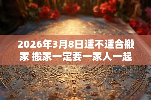 2026年3月8日适不适合搬家 搬家一定要一家人一起搬吗