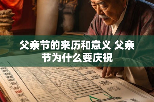 父亲节的来历和意义 父亲节为什么要庆祝
