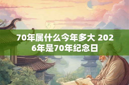 70年属什么今年多大 2026年是70年纪念日 70年属什么今年多大 2026年是70年纪念日