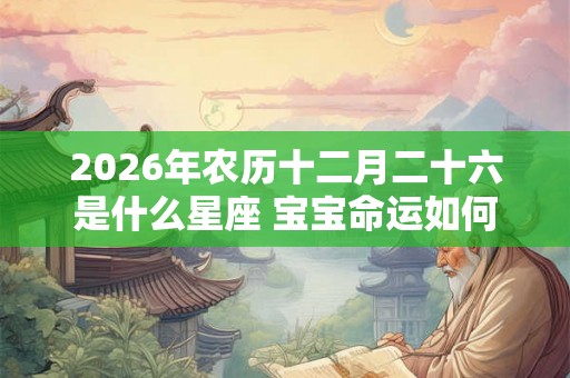 2026年农历十二月二十六是什么星座 宝宝命运如何