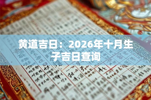 黄道吉日:2026年十月生子吉日查询 黄道吉日:2026年十月生子吉日查询