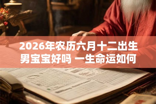 2026年农历六月十二出生男宝宝好吗 一生命运如何