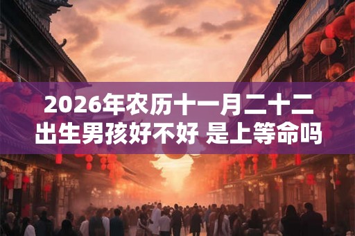 2026年农历十一月二十二出生男孩好不好 是上等命吗 2026年农历十一月二十二出生男孩好不好 是上等命吗