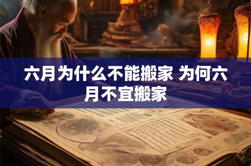 六月为什么不能搬家 为何六月不宜搬家 六月为什么不能搬家 为何六月不宜搬家