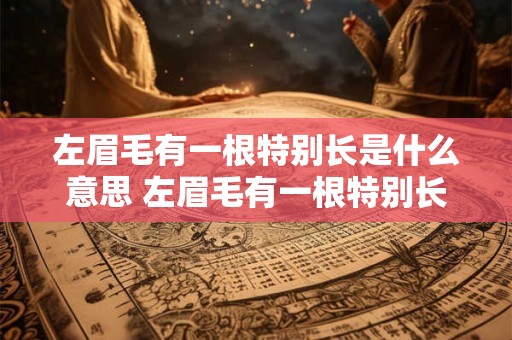 左眉毛有一根特别长是什么意思 左眉毛有一根特别长的人是怎样一种性格或预示着什么