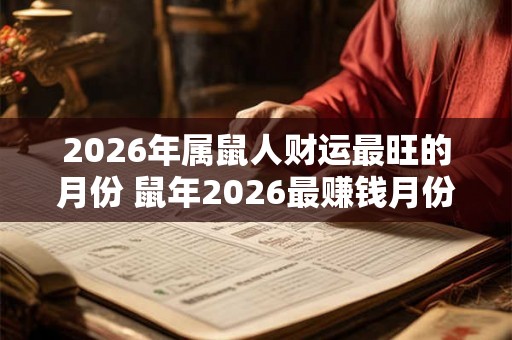 2026年属鼠人财运最旺的月份 鼠年2026最赚钱月份是