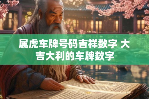 属虎车牌号码吉祥数字 大吉大利的车牌数字