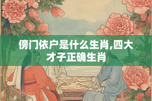 傍门依户是什么生肖,四大才子正确生肖