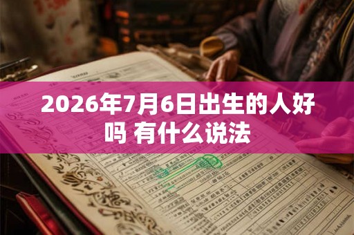 2026年7月6日出生的人好吗 有什么说法