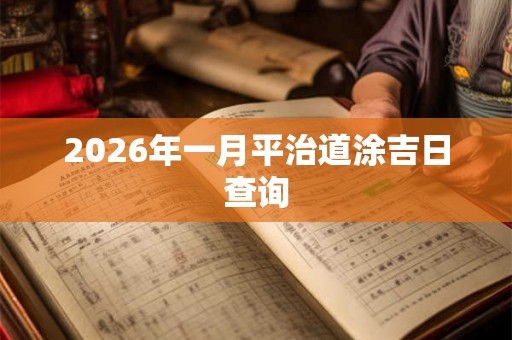 2026年一月平治道涂吉日查询